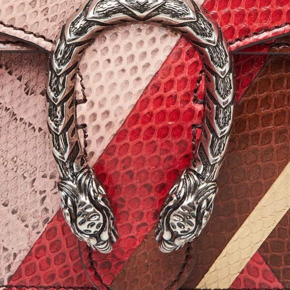 Gucci Pink Multicolor Ayers Snake Small Dionysus Small Shoulder Bag - Picture 5 of 12